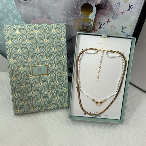 House of Harlow 1960 Jewelry - House of Harlow Glass Pearl Layered Necklace